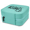 Mom Quotes and Sayings Travel Jewelry Boxes - Leather - Teal - View from Rear
