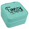 Mom Quotes and Sayings Travel Jewelry Boxes - Leatherette - Teal - Angled View