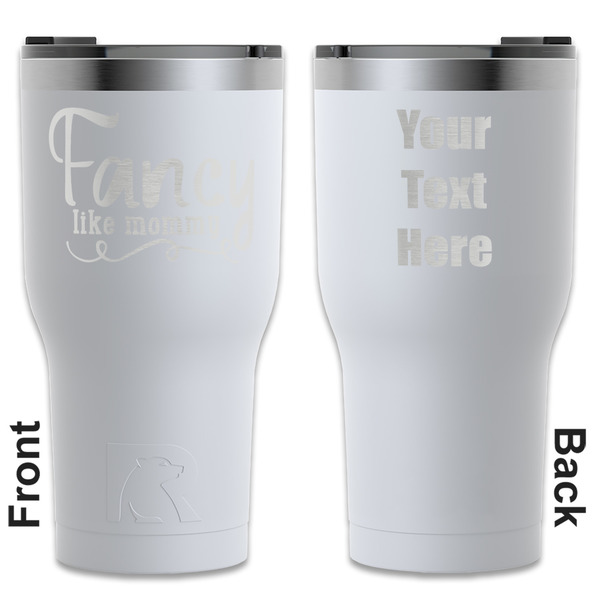 Custom Mom Quotes and Sayings RTIC Tumbler - White - Engraved Front & Back (Personalized)