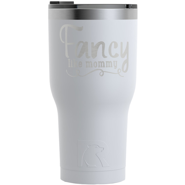 Custom Mom Quotes and Sayings RTIC Tumbler - White - Engraved Front