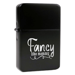 Mom Quotes and Sayings Windproof Lighter - Black - Double Sided & Lid Engraved