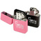 Mom Quotes and Sayings Windproof Lighters - Black & Pink - Open