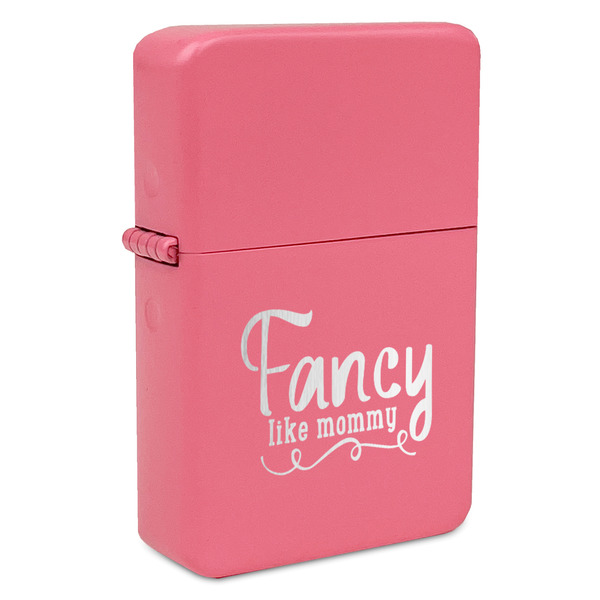 Custom Mom Quotes and Sayings Windproof Lighter - Pink - Double Sided & Lid Engraved