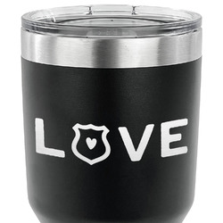 Police Quotes and Sayings 30 oz Stainless Steel Tumbler - Black - Single Sided