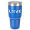 Police Quotes and Sayings 30 oz Stainless Steel Ringneck Tumbler - Blue - Front