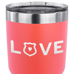 Police Quotes and Sayings 30 oz Stainless Steel Tumbler - Coral - Single Sided