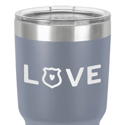 Police Quotes and Sayings 30 oz Stainless Steel Tumbler - Grey - Double-Sided