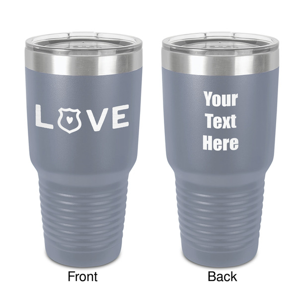 Custom Police Quotes and Sayings 30 oz Stainless Steel Tumbler - Grey - Double-Sided