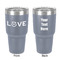 Police Quotes and Sayings 30 oz Stainless Steel Ringneck Tumbler - Grey - Double Sided - Front & Back