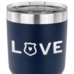 Police Quotes and Sayings 30 oz Stainless Steel Tumbler - Navy - Single Sided