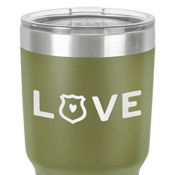Police Quotes and Sayings 30 oz Stainless Steel Tumbler - Olive - Double-Sided