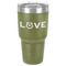 Police Quotes and Sayings 30 oz Stainless Steel Ringneck Tumbler - Olive - Front