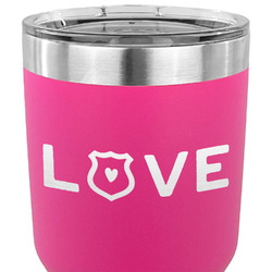 Police Quotes and Sayings 30 oz Stainless Steel Tumbler - Pink - Single Sided