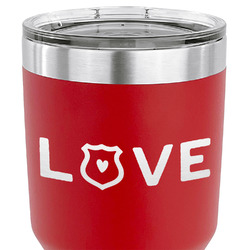 Police Quotes and Sayings 30 oz Stainless Steel Tumbler - Red - Double Sided