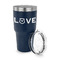 Police Quotes and Sayings 30 oz Stainless Steel Ringneck Tumblers - Navy - LID OFF