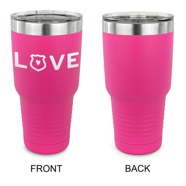 Police Quotes and Sayings 30 oz Stainless Steel Ringneck Tumblers - Pink - Single Sided - APPROVAL