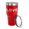 Police Quotes and Sayings 30 oz Stainless Steel Ringneck Tumblers - Red - LID OFF