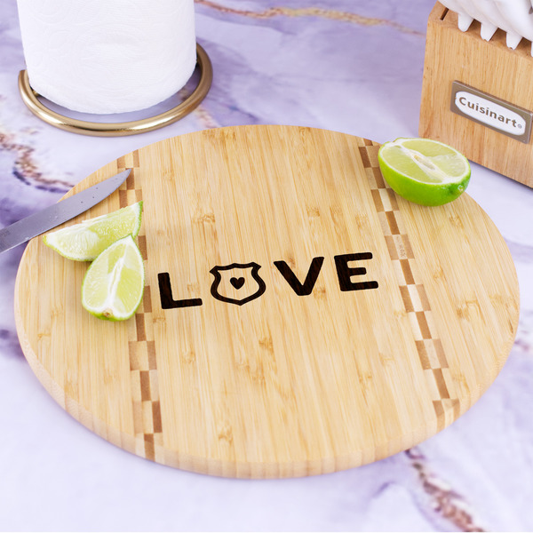 Police Quotes and Sayings Bamboo Cutting Board - In Context