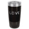 Police Quotes and Sayings Black Polar Camel Tumbler - 20oz - Front