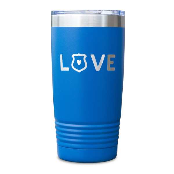 Police Quotes and Sayings Blue Polar Camel Tumbler - 20oz - Single Sided - Approval