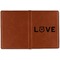 Police Quotes and Sayings Cognac Leather Passport Holder Outside Single Sided - Apvl