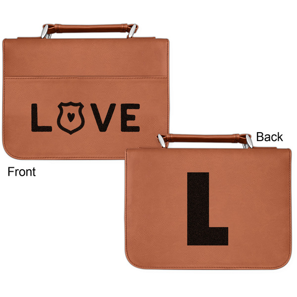 Police Quotes and Sayings Cognac Leatherette Bible Covers - Small Double Sided Apvl