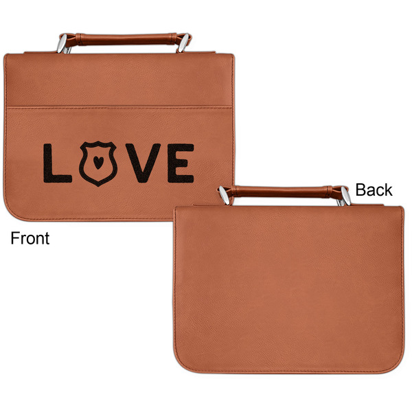 Police Quotes and Sayings Cognac Leatherette Bible Covers - Small Single Sided Apvl