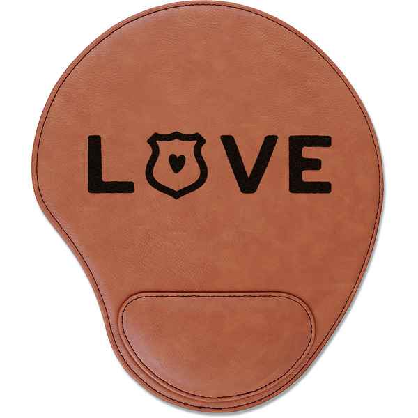 Custom Police Quotes and Sayings Leatherette Mouse Pad with Wrist Support