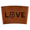 Police Quotes and Sayings Cognac Leatherette Mug Sleeve - Flat