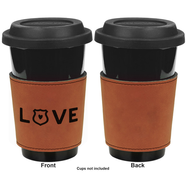 Police Quotes and Sayings Cognac Leatherette Mug Sleeve - Single Sided Apvl