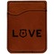 Police Quotes and Sayings Cognac Leatherette Phone Wallet close up