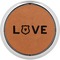 Police Quotes and Sayings Cognac Leatherette Round Coasters w/ Silver Edge - Single