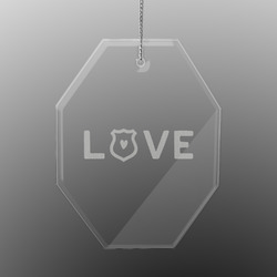 Police Quotes and Sayings Engraved Glass Ornament - Octagon