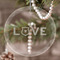 Police Quotes and Sayings Engraved Glass Ornament