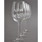 Police Quotes and Sayings Engraved Wine Glasses Set of 4 - Front View