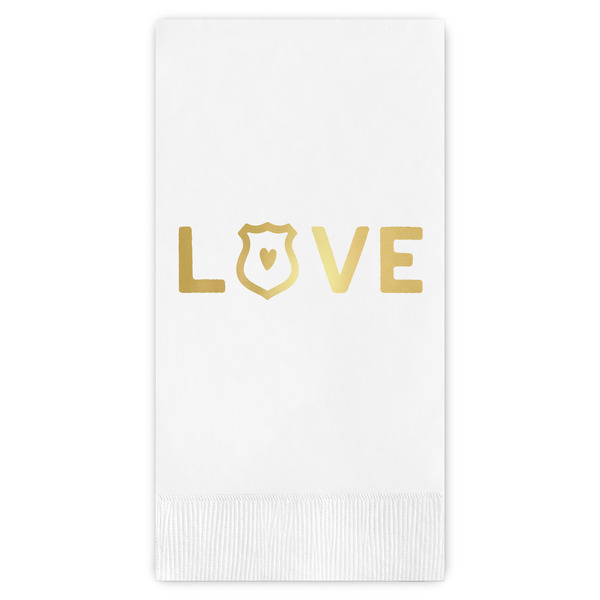 Custom Police Quotes and Sayings Guest Napkins - Foil Stamped