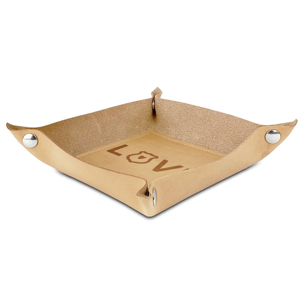 Police Quotes and Sayings Genuine Leather Valet Trays - ANGLE (folded)