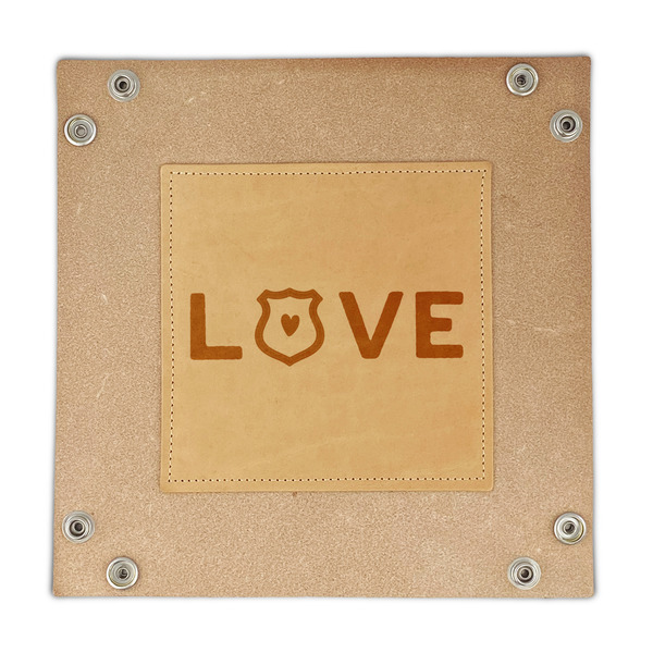 Police Quotes and Sayings Genuine Leather Valet Trays - FRONT (flat)