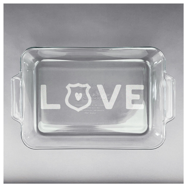 Police Quotes and Sayings Glass Baking Dish - APPROVAL (13x9)