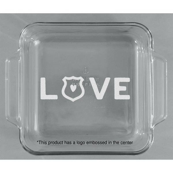 Police Quotes and Sayings Glass Cake Dish - APPROVAL (8x8)