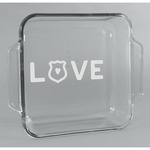Police Quotes and Sayings Glass Cake Dish - 8in x 8in