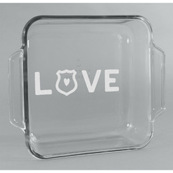Police Quotes and Sayings Glass Cake Dish - 8in x 8in