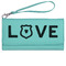 Police Quotes and Sayings Ladies Wallet - Leather - Teal - Front View