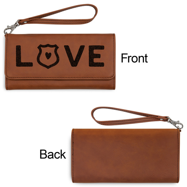 Police Quotes and Sayings Ladies Wallets - Faux Leather - Rawhide - Front & Back View