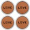 Police Quotes and Sayings Leather Coaster Set of 4