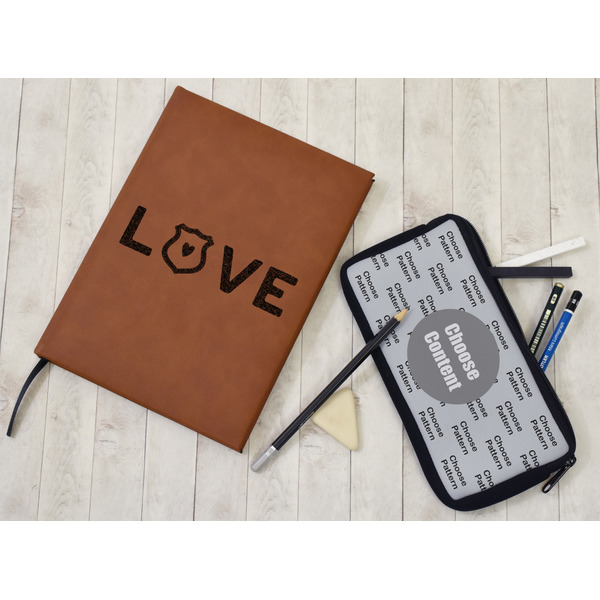 Police Quotes and Sayings Leather Sketchbook - Large - Double Sided - In Context