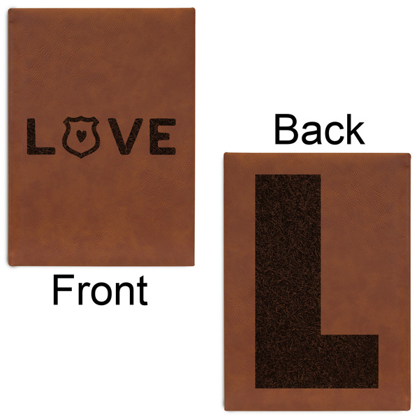 Police Quotes and Sayings Leatherette Journals - Large - Double Sided - Front & Back View