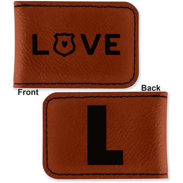 Police Quotes and Sayings Leatherette Magnetic Money Clip - Front and Back