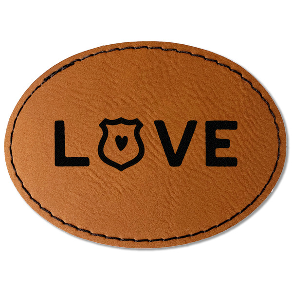 Police Quotes and Sayings Leatherette Patches - Oval