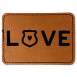 Police Quotes and Sayings Faux Leather Iron On Patch - Rectangle